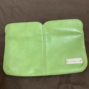 Chloe green mini bag/wallet